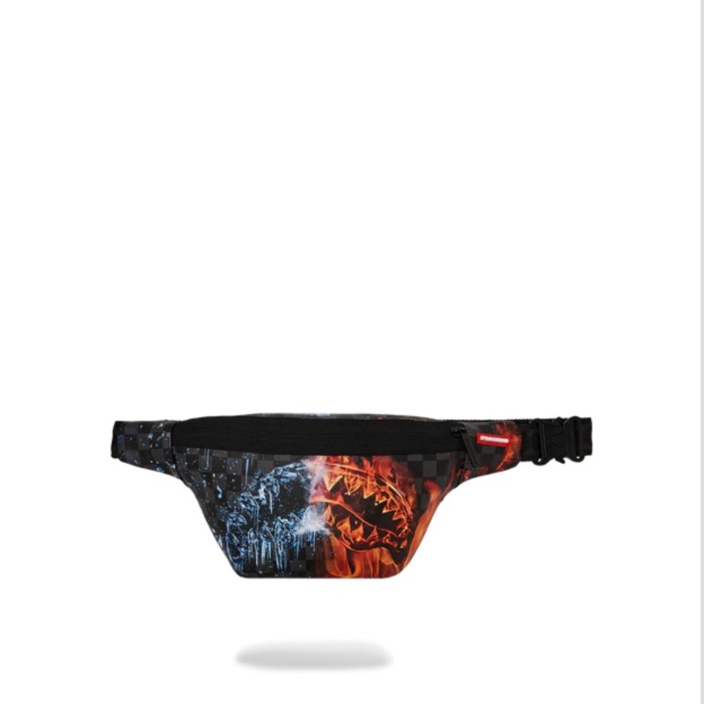 Unisex Graphic Waist Bag with Fiery Design